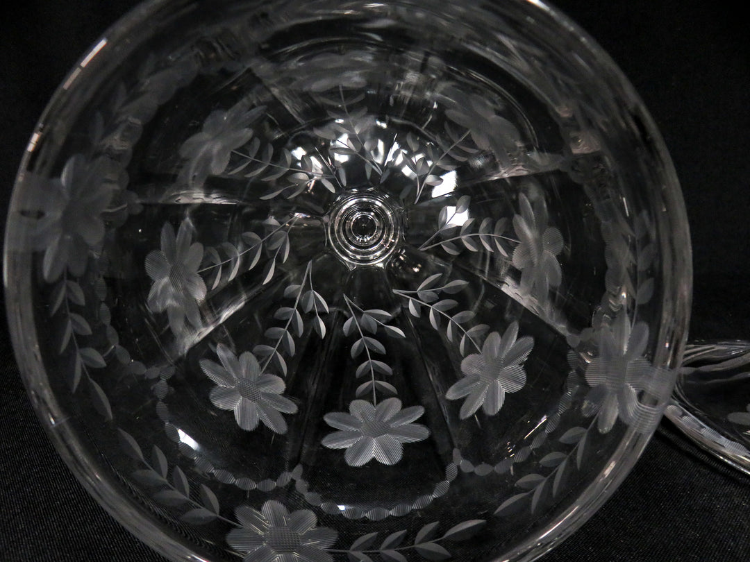 Pedestal Etched Candy Jar