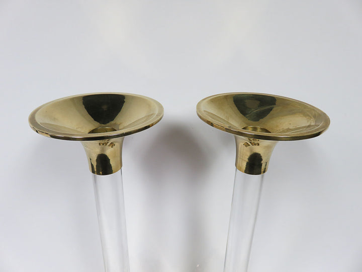 Frederick Cooper Lucite Column Candlesticks