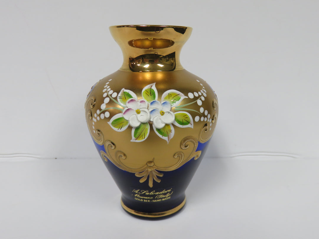 Antique Murrano Cobalt Vase