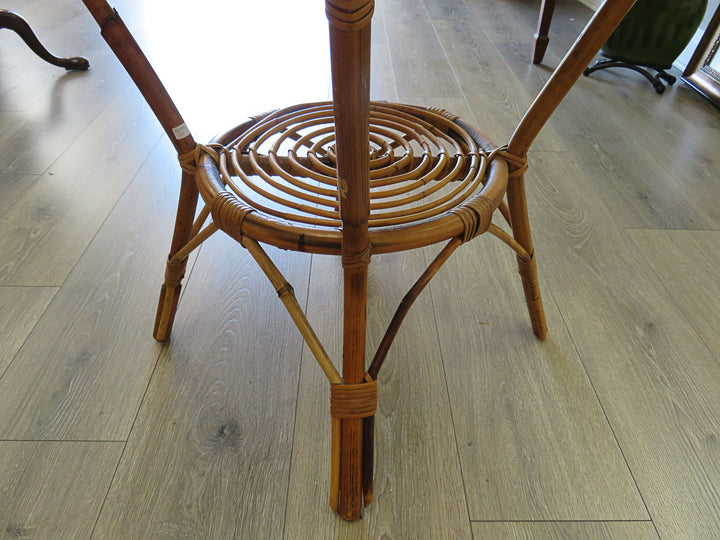 Round Bamboo Occasional Table