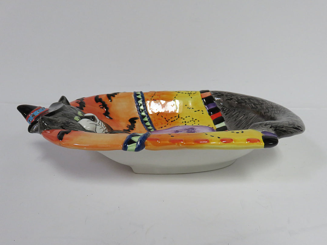 Fitz & Floyd "Kitty Witches" Oval Bowl