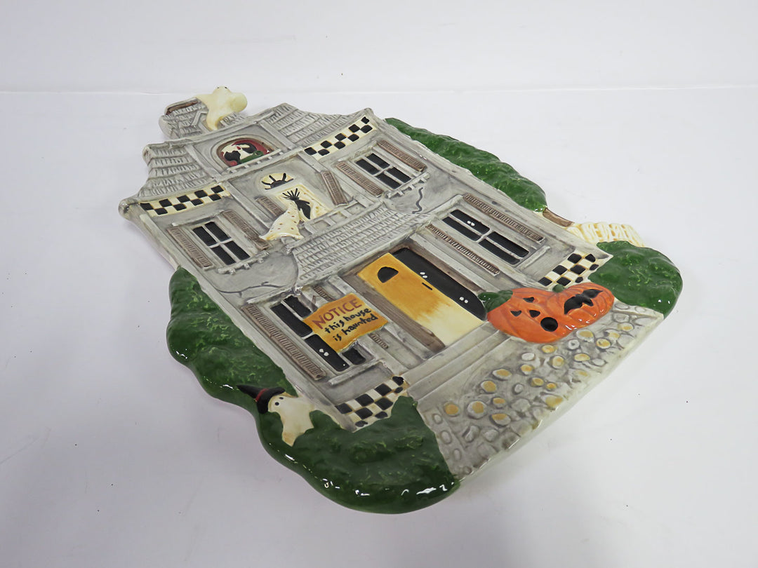 Debbie Mumm Haunted House Platter