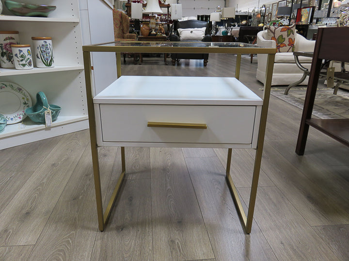 Glass Topped End Table