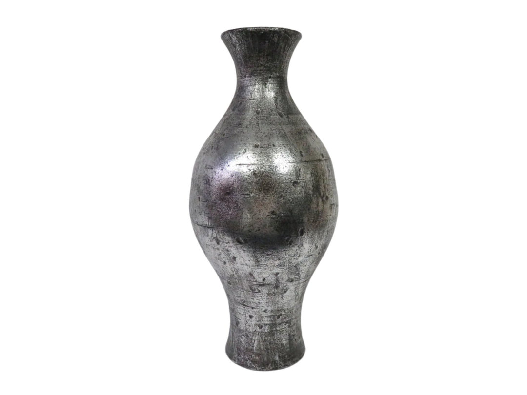 Distressed Silver Vase