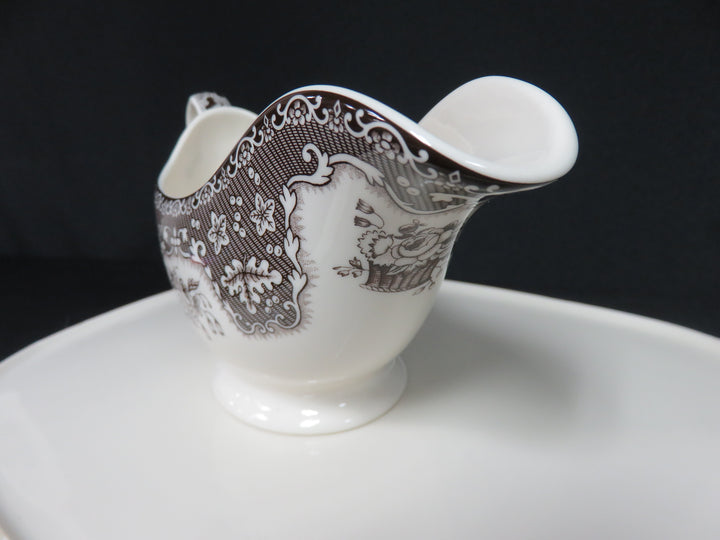 Spode Platter and Gravy Boat