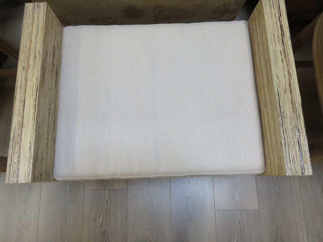 H-Shaped Raffia Bench