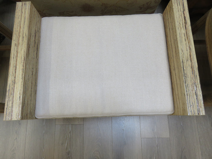 H-Shaped Raffia Bench