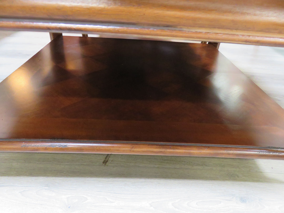 Dark Wood Inlaid Coffee Table