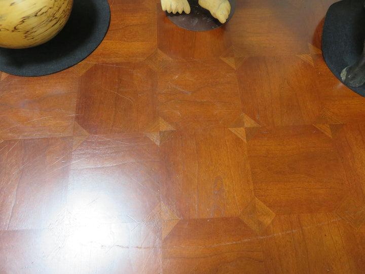 Dark Wood Inlaid Coffee Table