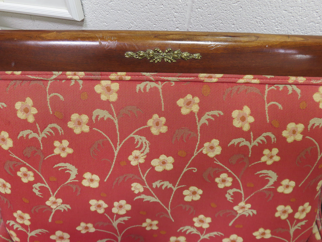 Red & Yellow Floral Arm Chair