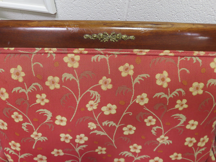 Red & Yellow Floral Arm Chair