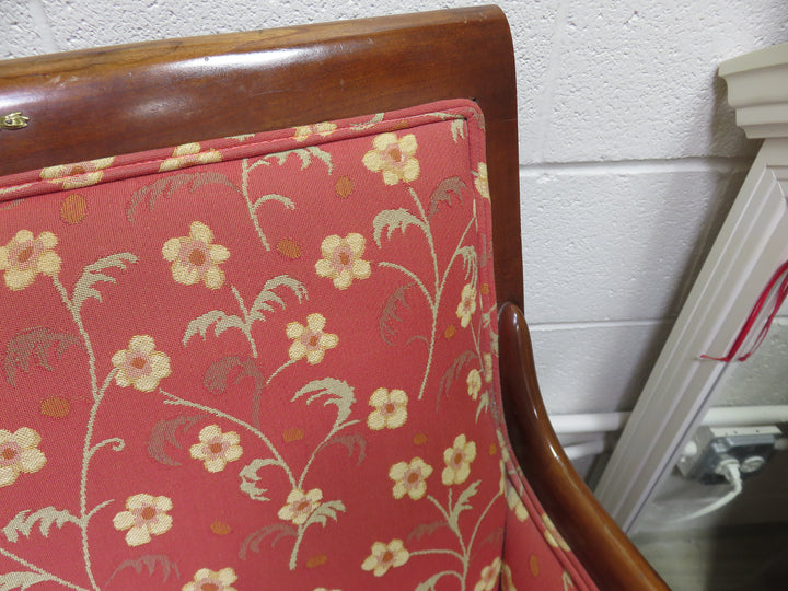 Red & Yellow Floral Arm Chair