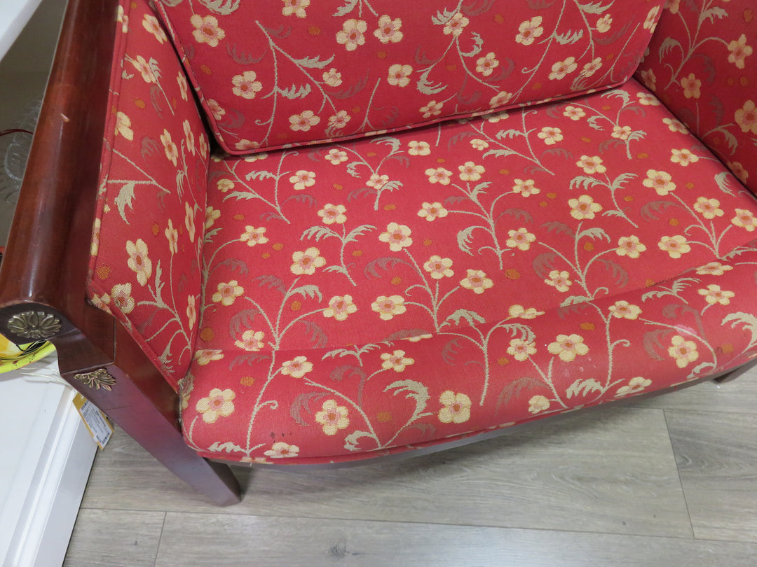 Red & Yellow Floral Arm Chair