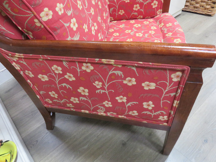 Red & Yellow Floral Arm Chair