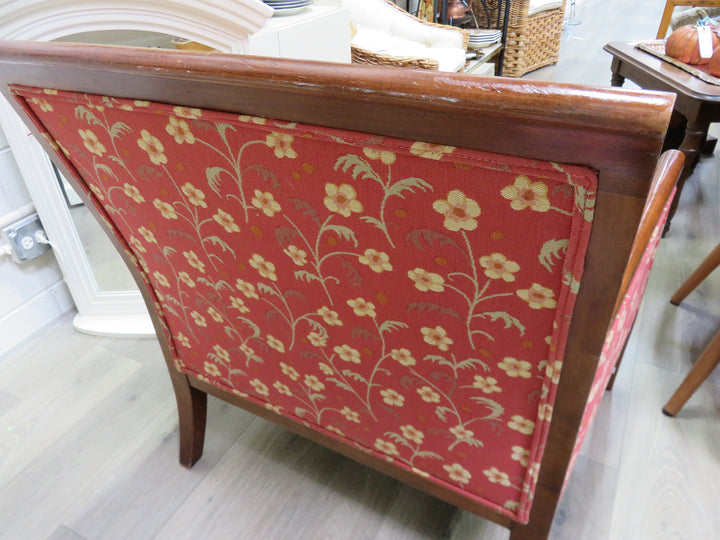 Red & Yellow Floral Arm Chair