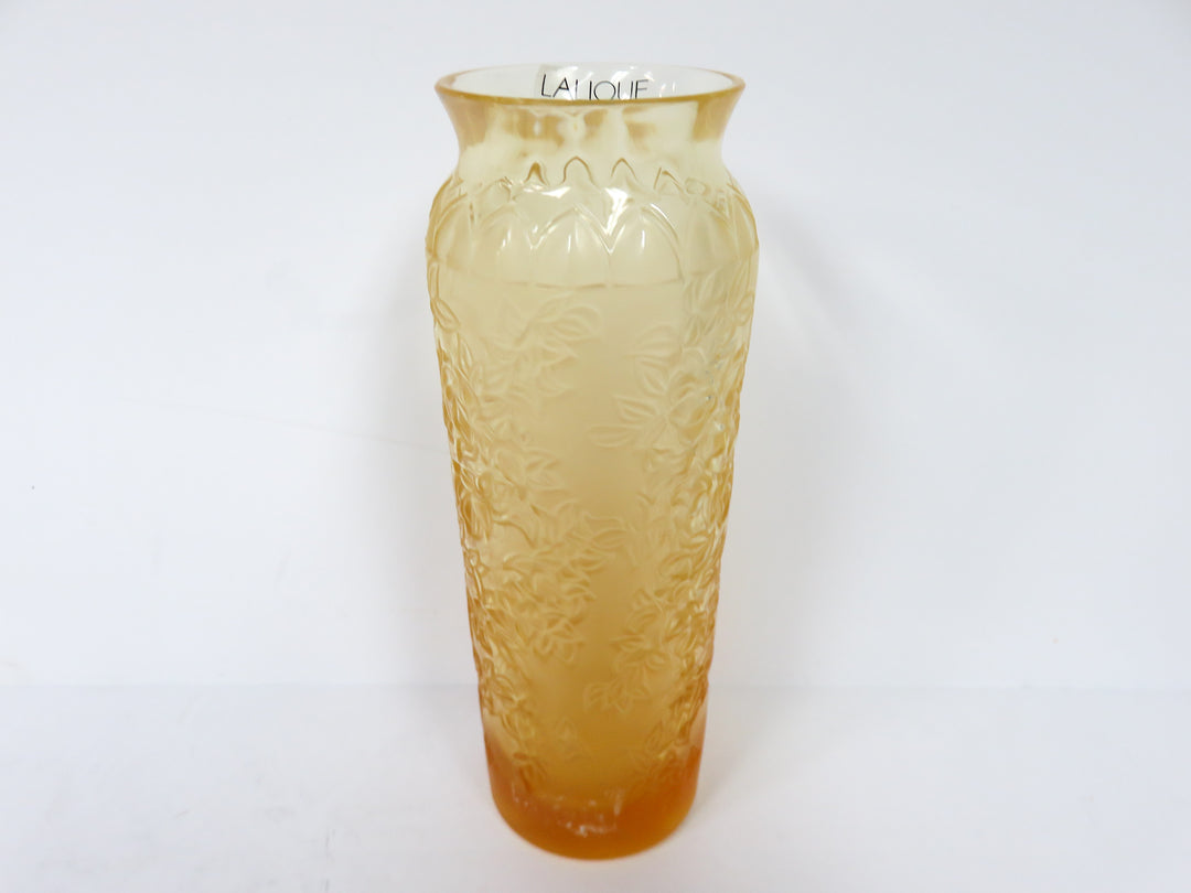 Llalique Bougainvillea Amber Vase