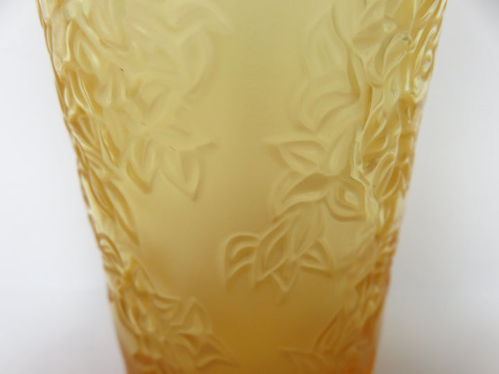Llalique Bougainvillea Amber Vase