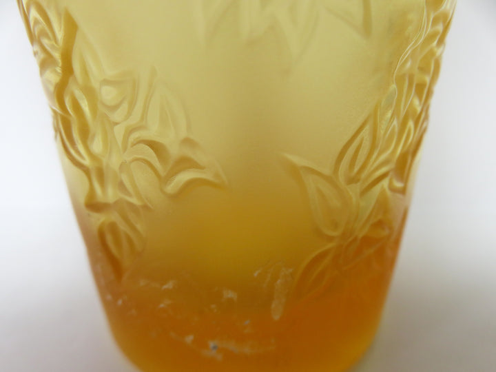 Llalique Bougainvillea Amber Vase