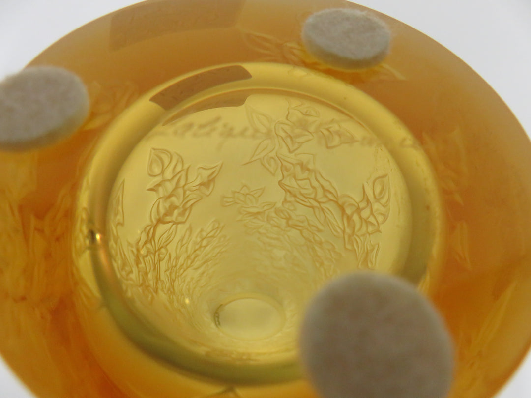 Llalique Bougainvillea Amber Vase