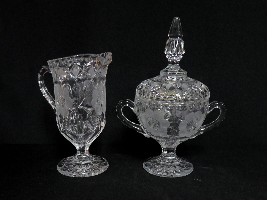 Vintage Covered Sugar and Creamer
