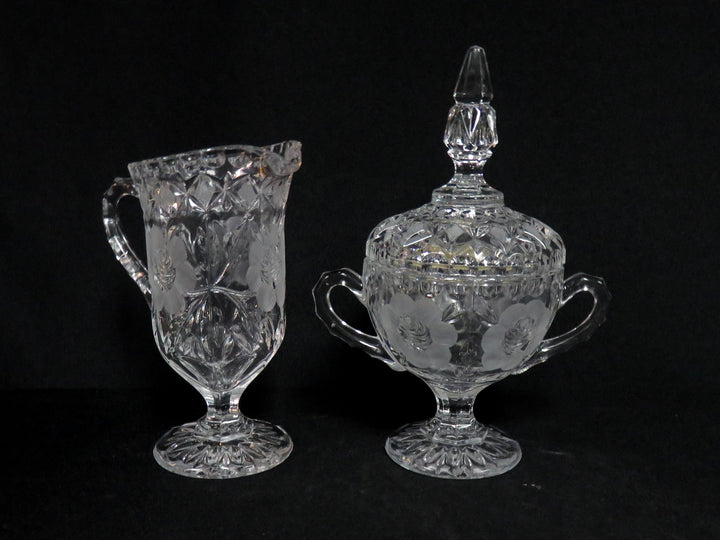 Vintage Covered Sugar and Creamer