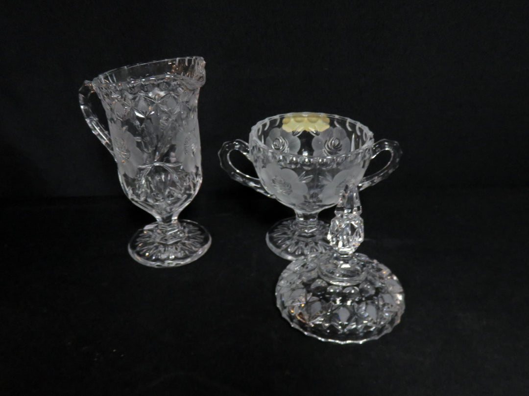Vintage Covered Sugar and Creamer