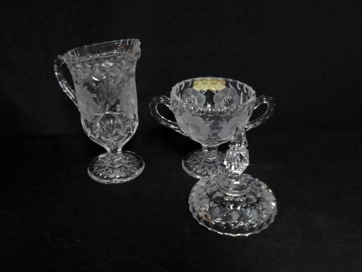 Vintage Covered Sugar and Creamer