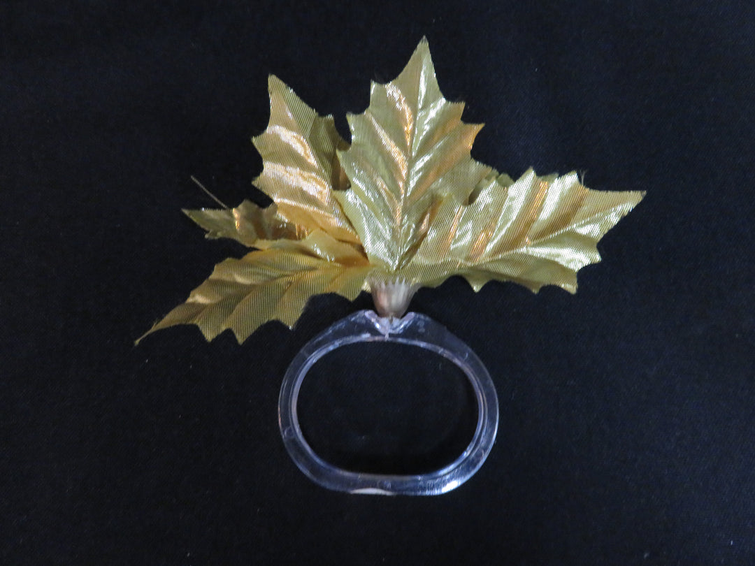 Gold Holly Napkin Rings