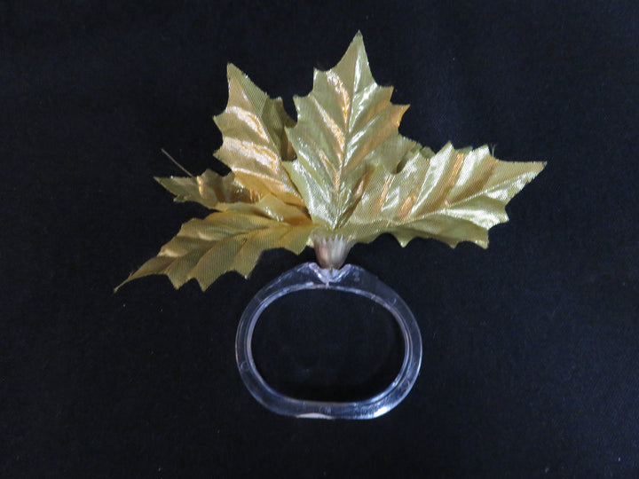 Gold Holly Napkin Rings