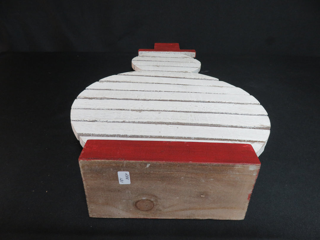 Painted Wood Slat Snowman
