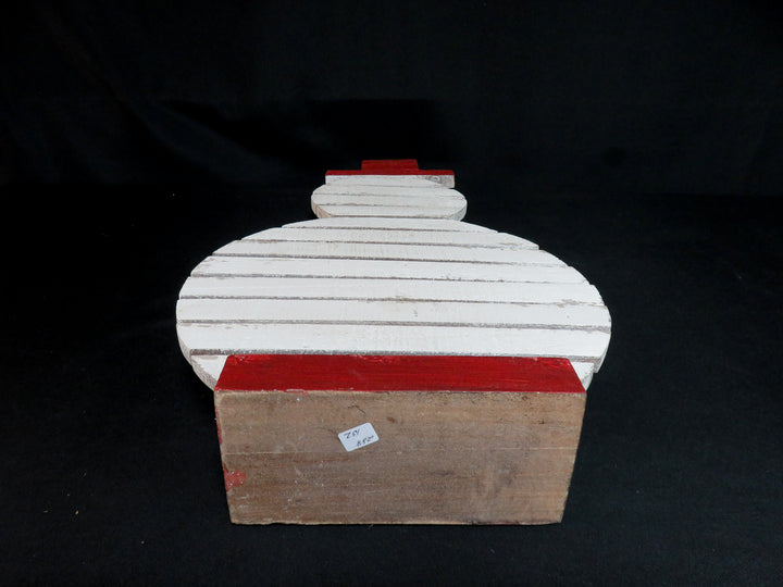 Painted Wood Slat Snowman
