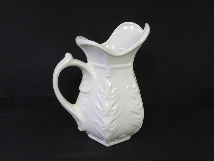 White Ceramic Pitcher - Clearance