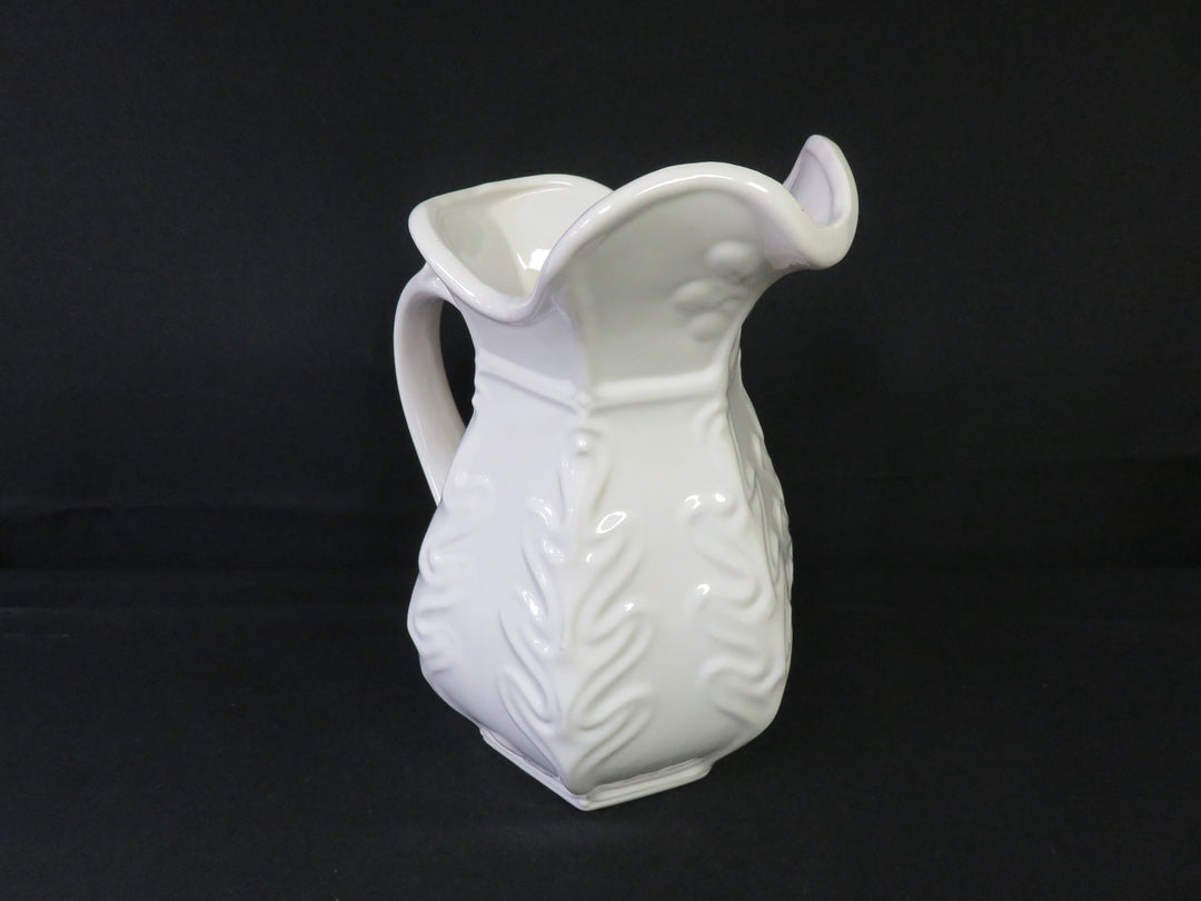 White Ceramic Pitcher - Clearance