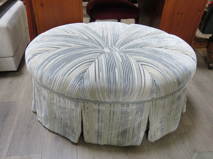 Oval Upholstered Ottoman