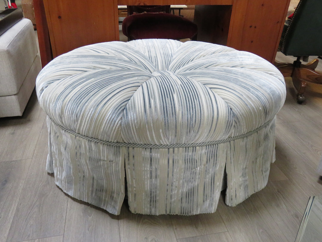 Oval Upholstered Ottoman