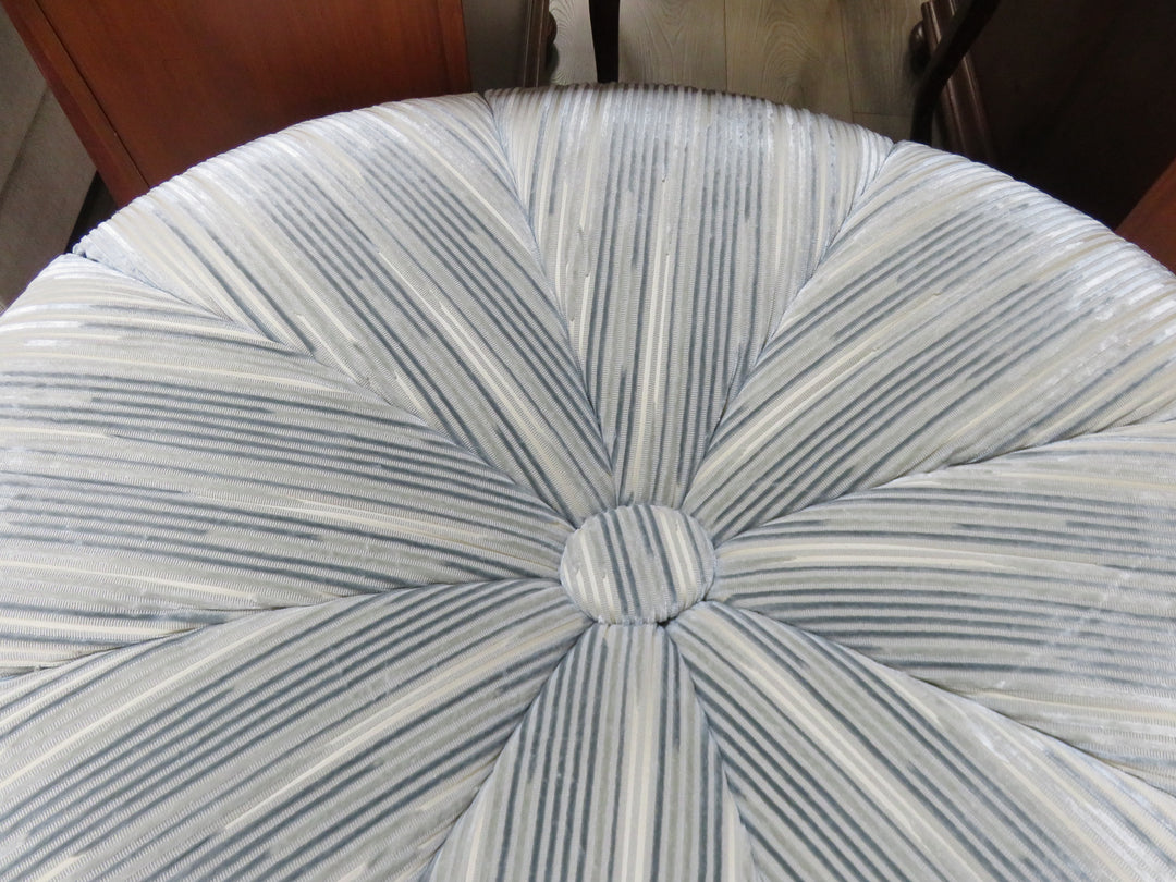 Oval Upholstered Ottoman