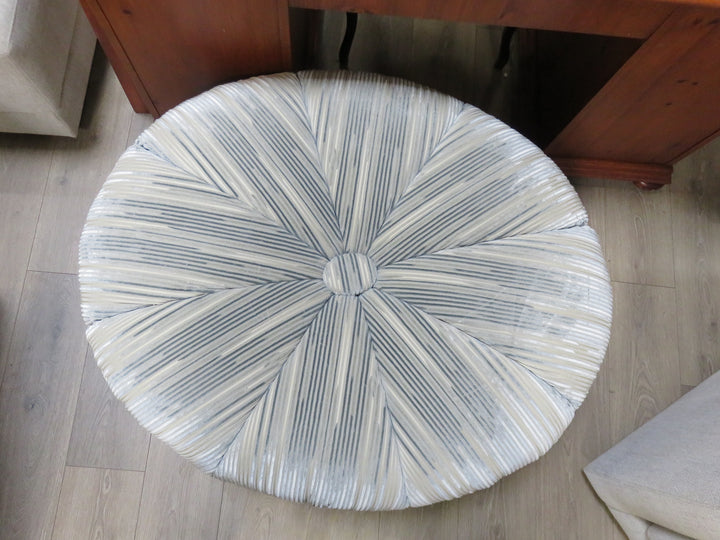 Oval Upholstered Ottoman
