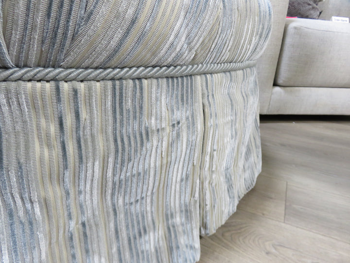 Oval Upholstered Ottoman