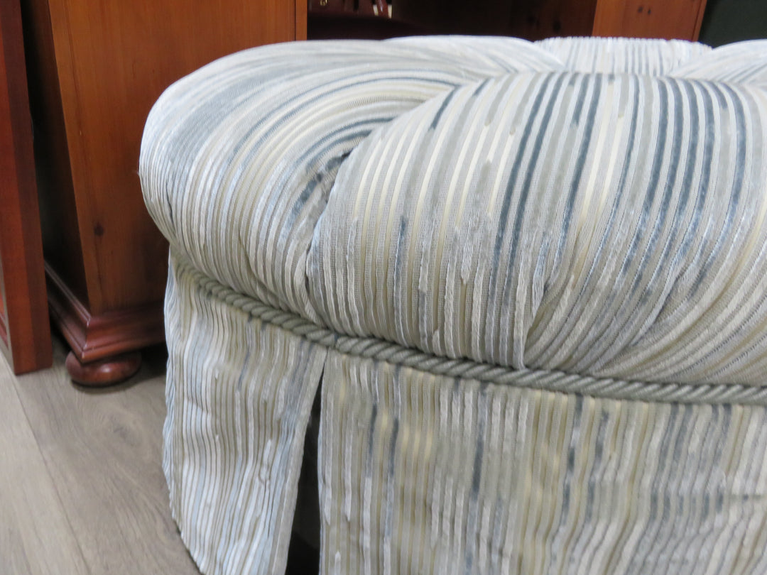 Oval Upholstered Ottoman