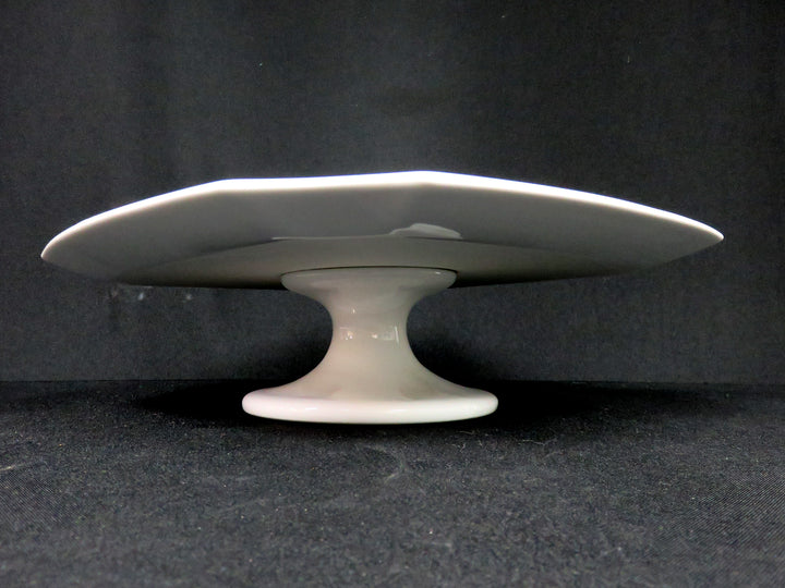 White Pedestal Serving Stand