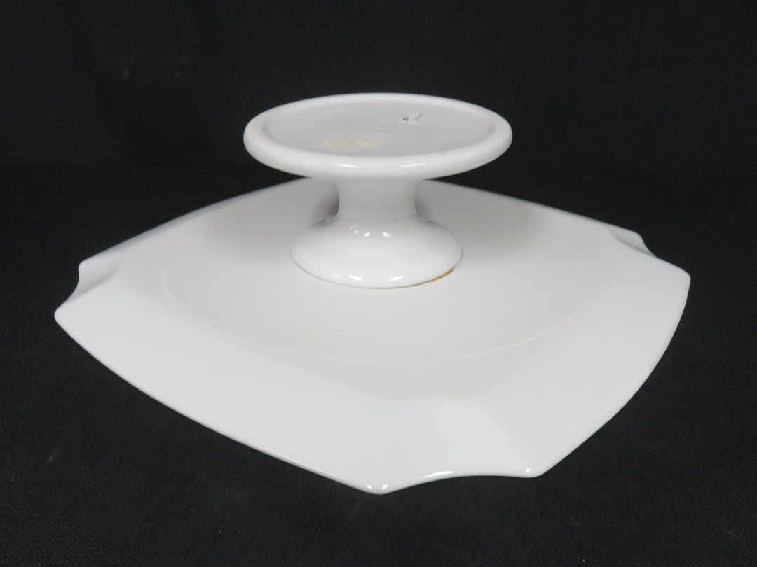 White Pedestal Serving Stand