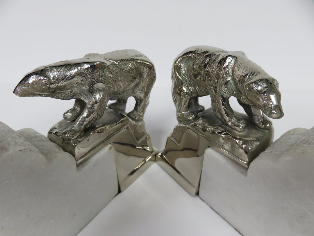 Art Decco Polar Bear Bookends
