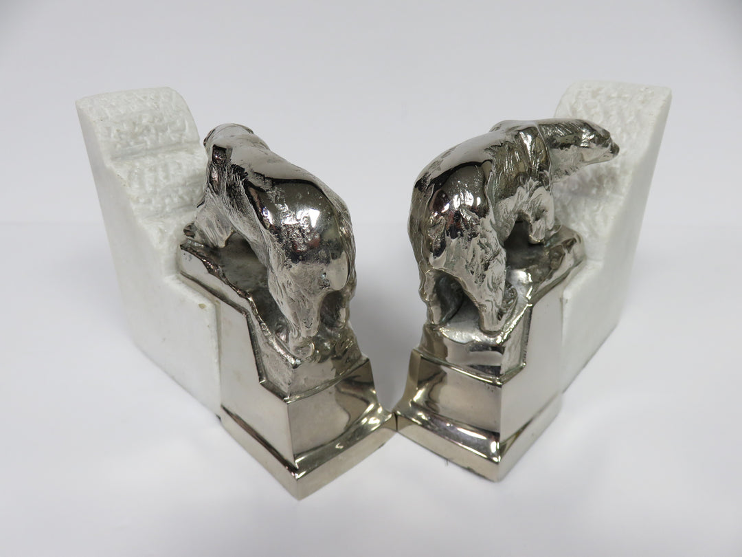 Art Decco Polar Bear Bookends