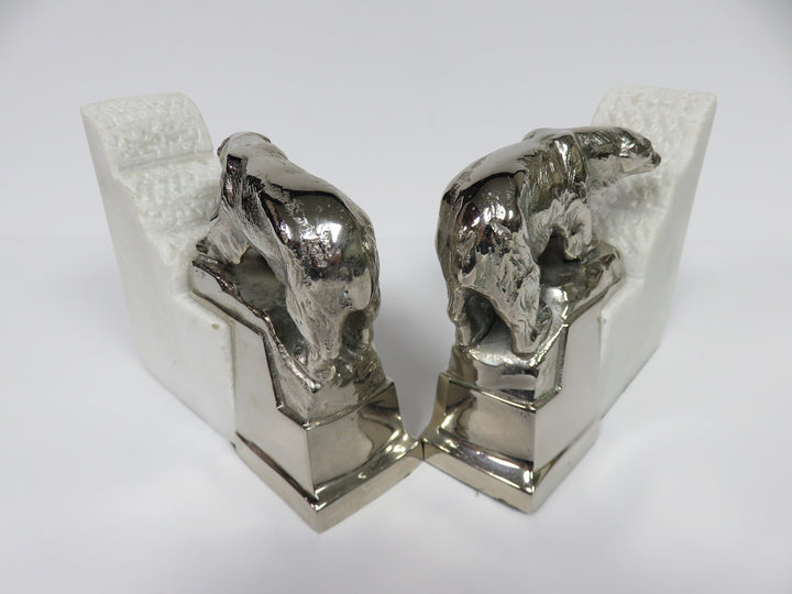 Art Decco Polar Bear Bookends