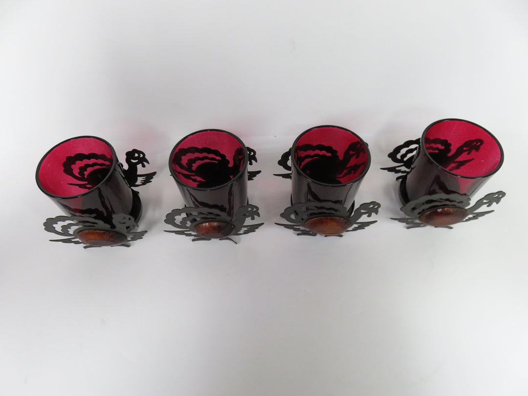 Metal Turkey Votive Holders