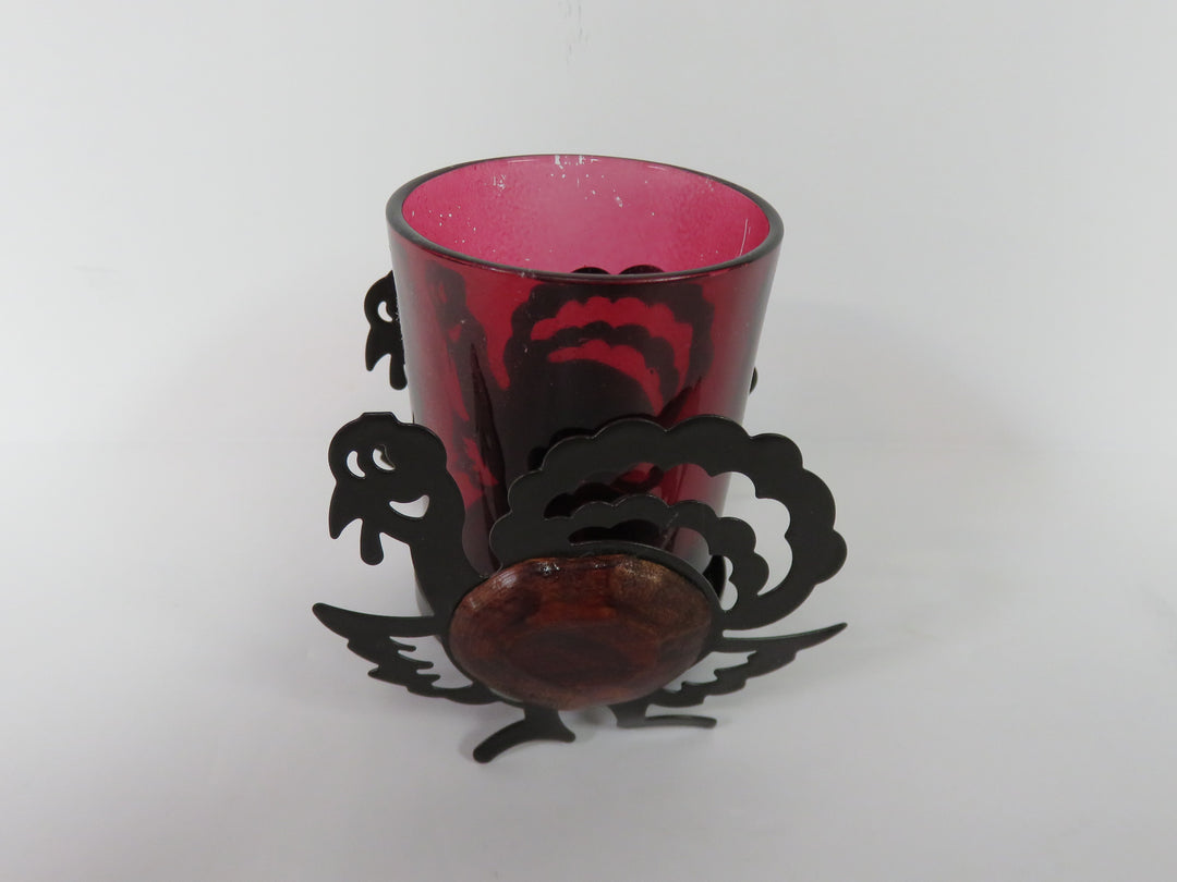Metal Turkey Votive Holders