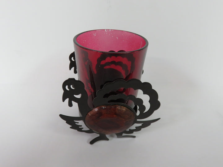 Metal Turkey Votive Holders