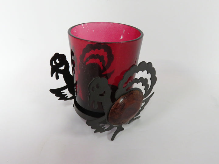 Metal Turkey Votive Holders
