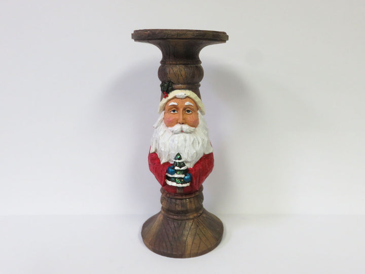 Santa Pilllar Candle Holder