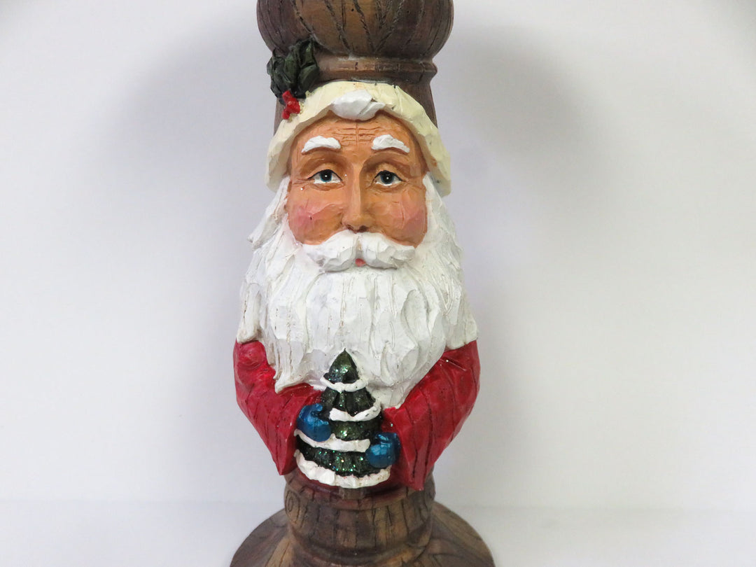 Santa Pilllar Candle Holder